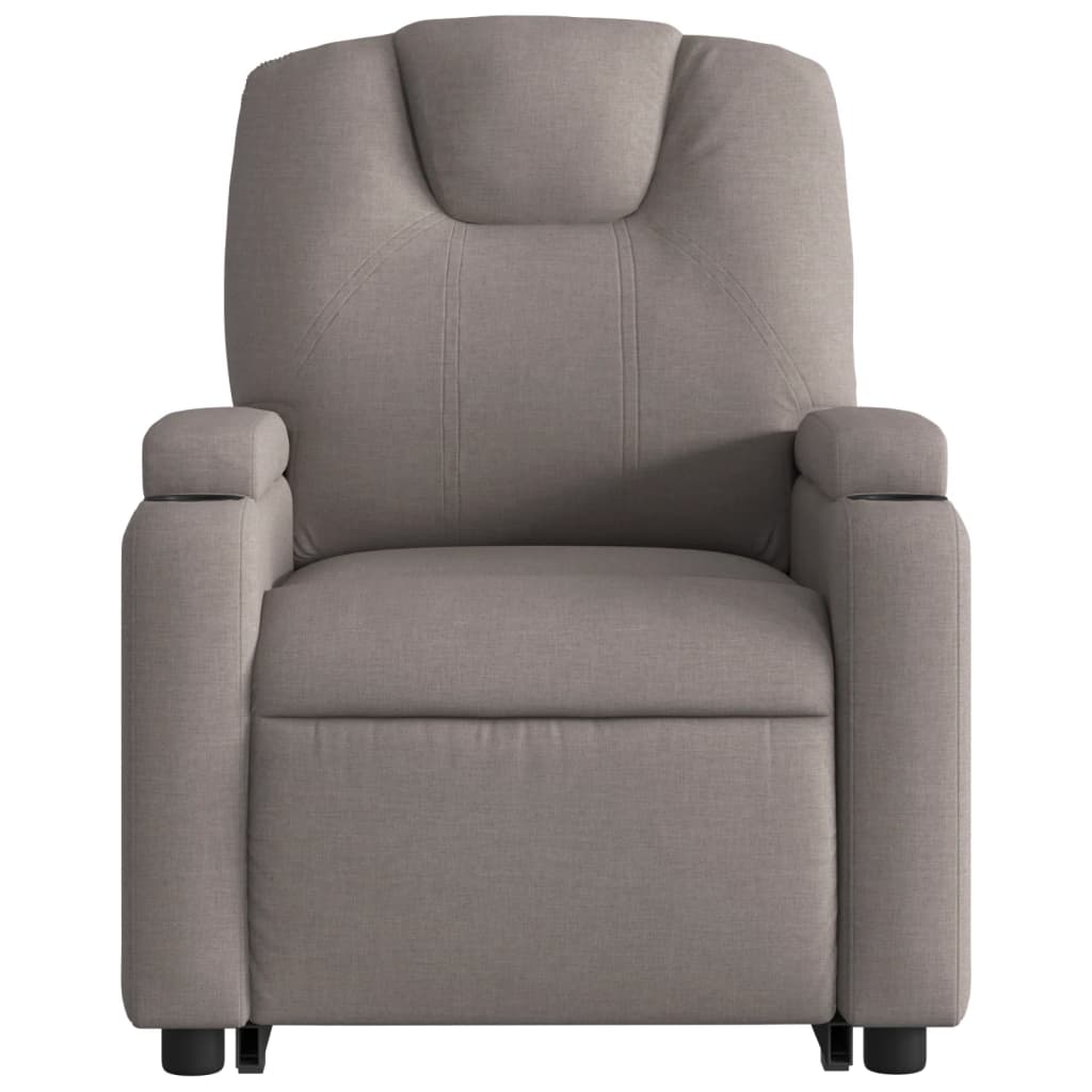 Fotoliu electric rabatabil cu ridicare, gri taupe, textil GartenMobel Dekor