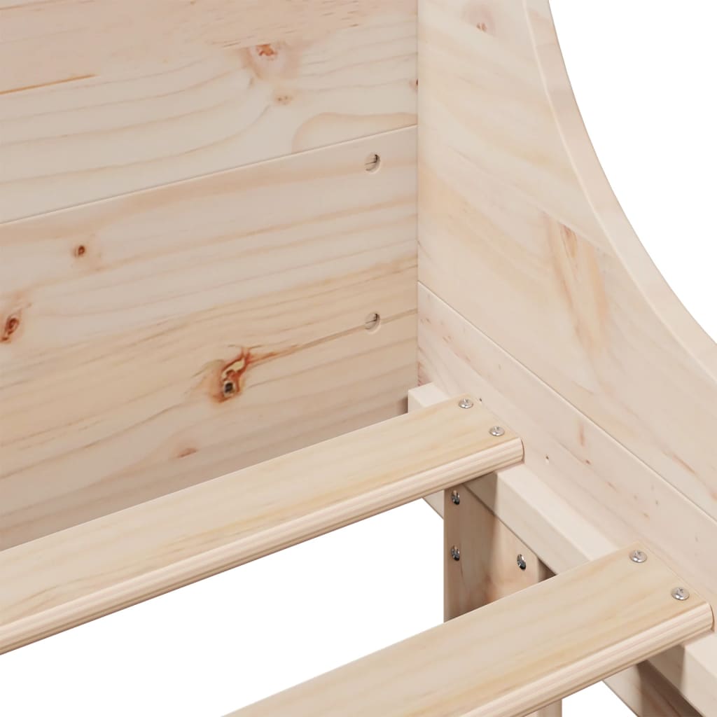 Cadru pat cu tăblie 200x200 cm, lemn masiv de pin GartenMobel Dekor