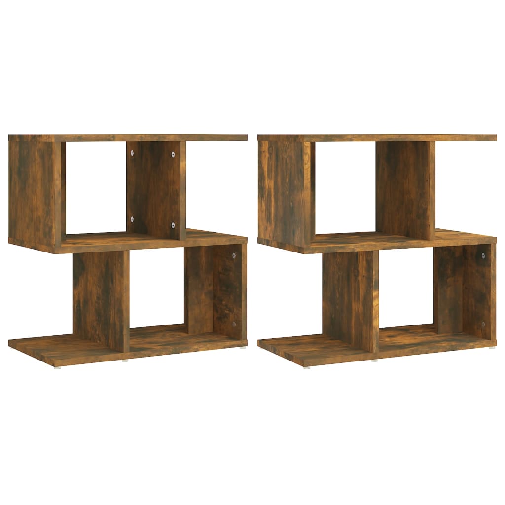 Noptiere, 2 buc., stejar fumuriu, 50x30x51,5 cm, lemn prelucrat GartenMobel Dekor