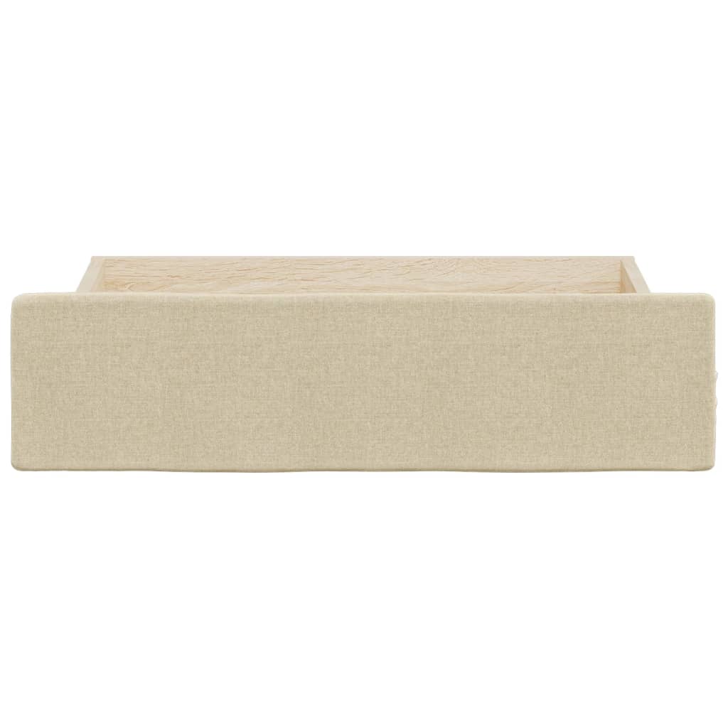 Sertare de pat 2 buc, crem, lemn prelucrat și textil GartenMobel Dekor