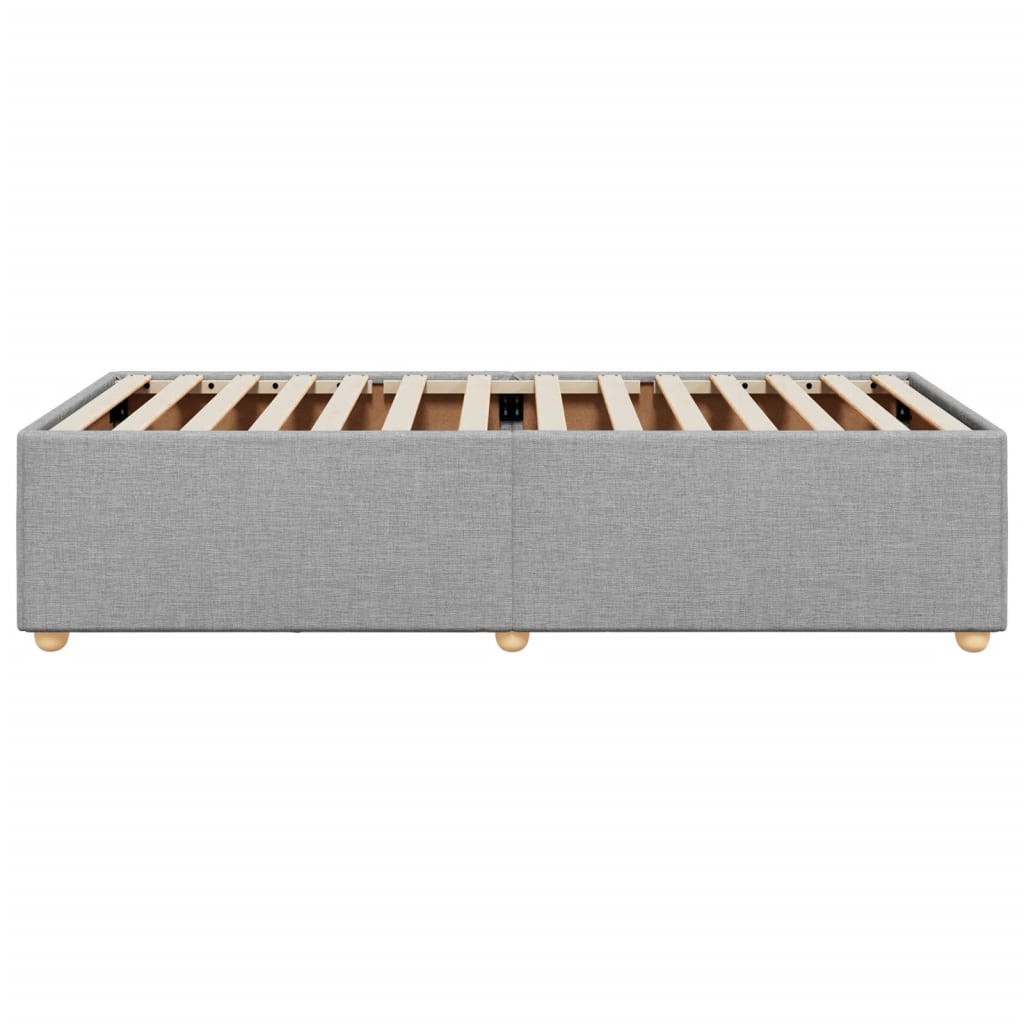 Cadru de pat, gri deschis, 100x200 cm, material textil GartenMobel Dekor