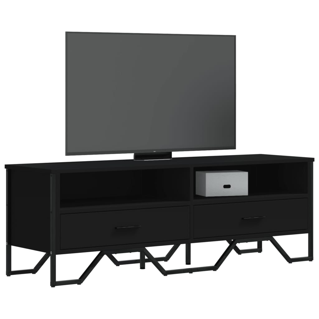 Dulap TV, negru, 122x34x41 cm, lemn prelucrat GartenMobel Dekor