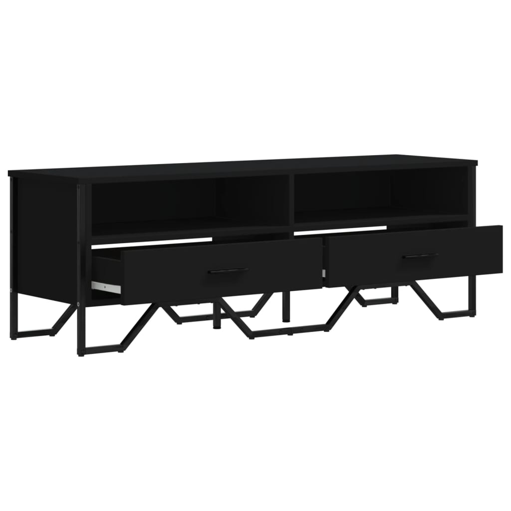 Dulap TV, negru, 122x34x41 cm, lemn prelucrat GartenMobel Dekor