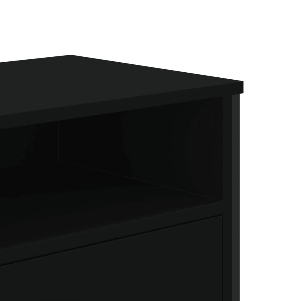 Dulap TV, negru, 122x34x41 cm, lemn prelucrat GartenMobel Dekor