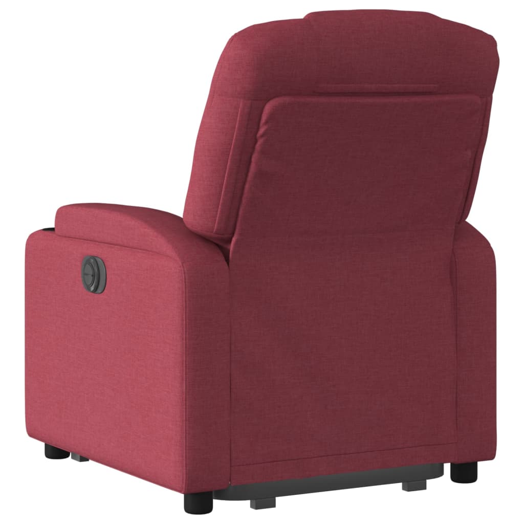 Fotoliu rabatabil cu ridicare, roșu vin, material textil GartenMobel Dekor
