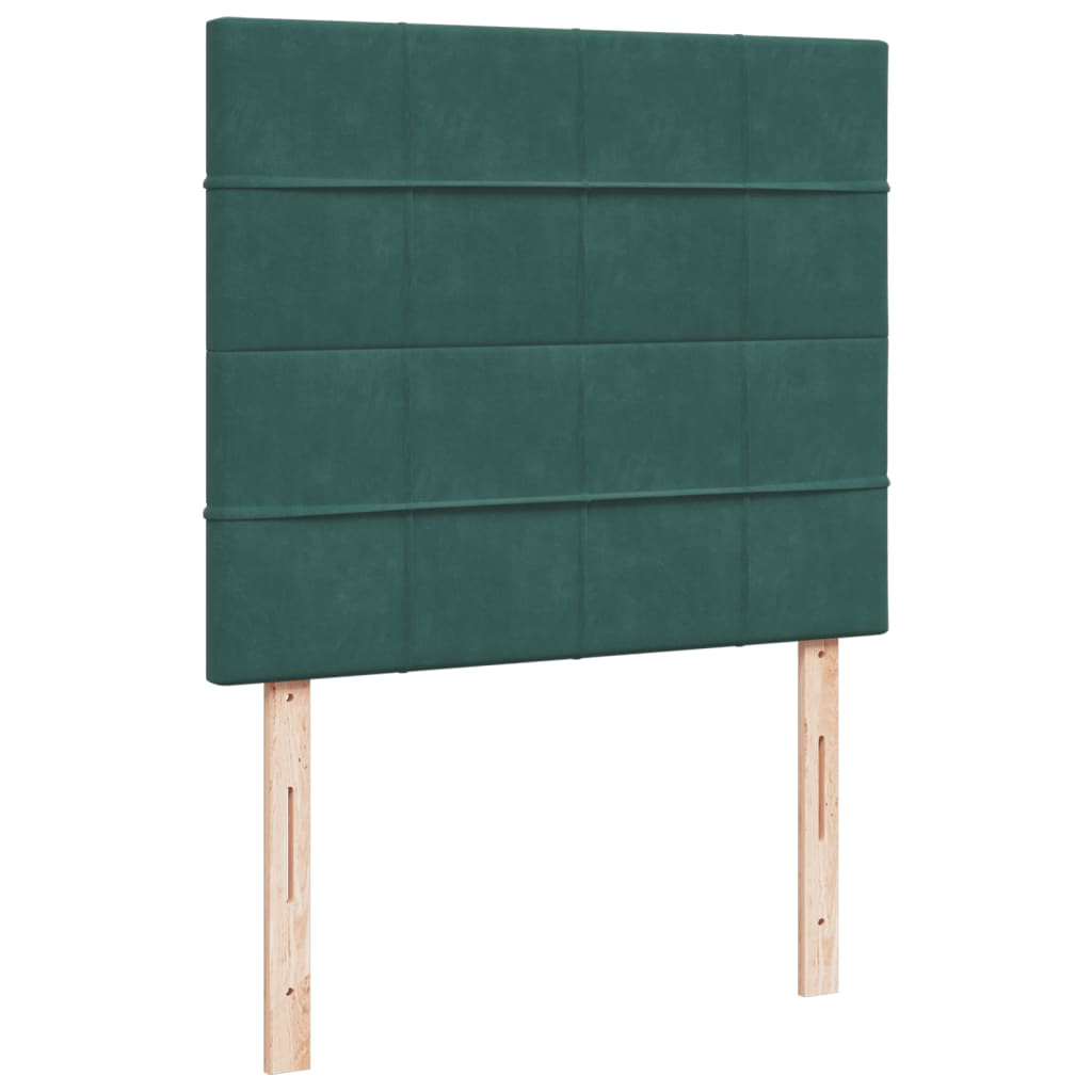 Pat box spring cu saltea, verde închis, 120x200 cm, catifea GartenMobel Dekor