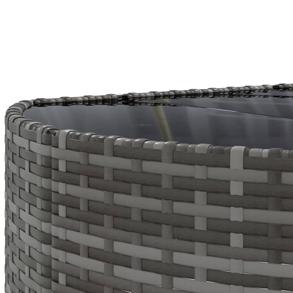 Set canapea de grădină cu perne, 5 piese, gri, poliratan GartenMobel Dekor