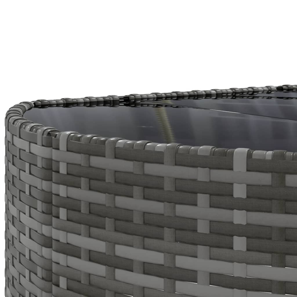 Set canapele de grădină, 7 piese, cu perne, gri, poliratan GartenMobel Dekor