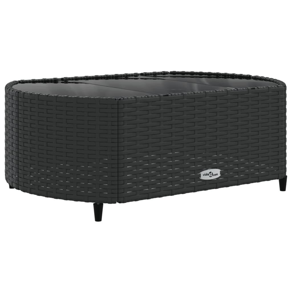 Set mobilier de grădină cu perne, 5 piese, negru, poliratan GartenMobel Dekor