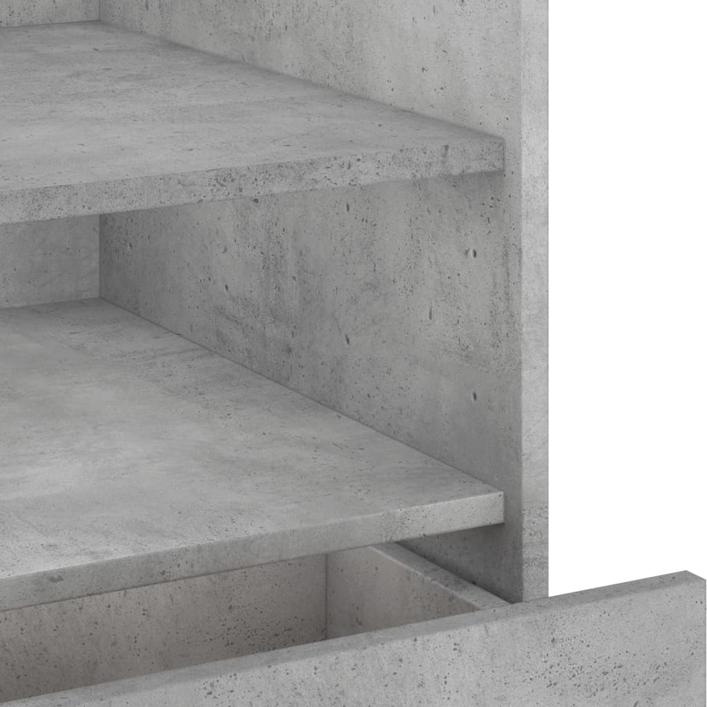 Noptieră, gri beton, 45x50x50 cm, lemn prelucrat GartenMobel Dekor