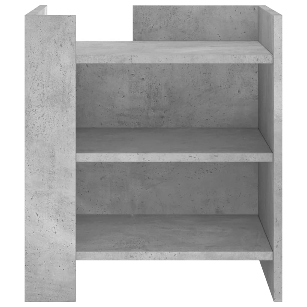 Noptieră, gri beton, 45x50x50 cm, lemn prelucrat GartenMobel Dekor