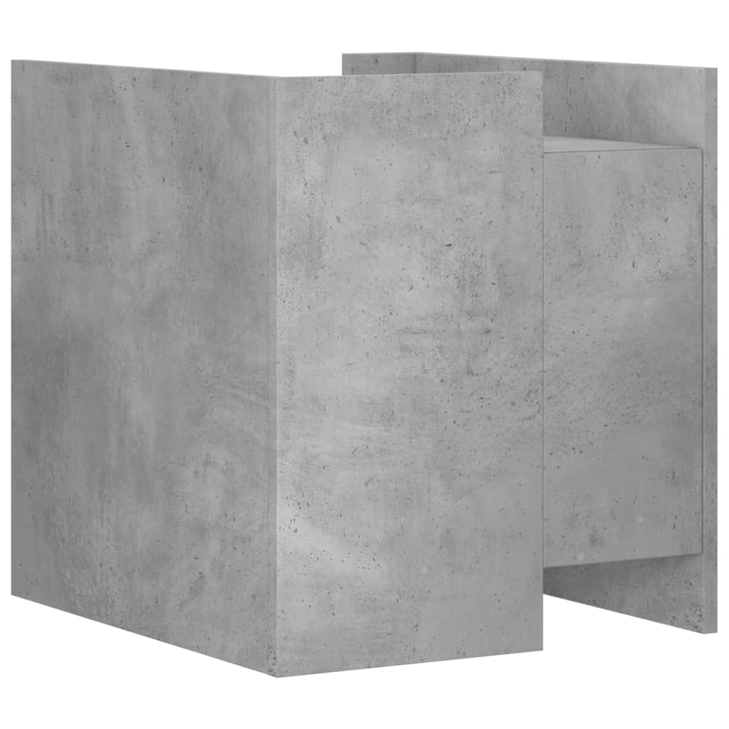 Noptieră, gri beton, 45x50x50 cm, lemn prelucrat GartenMobel Dekor