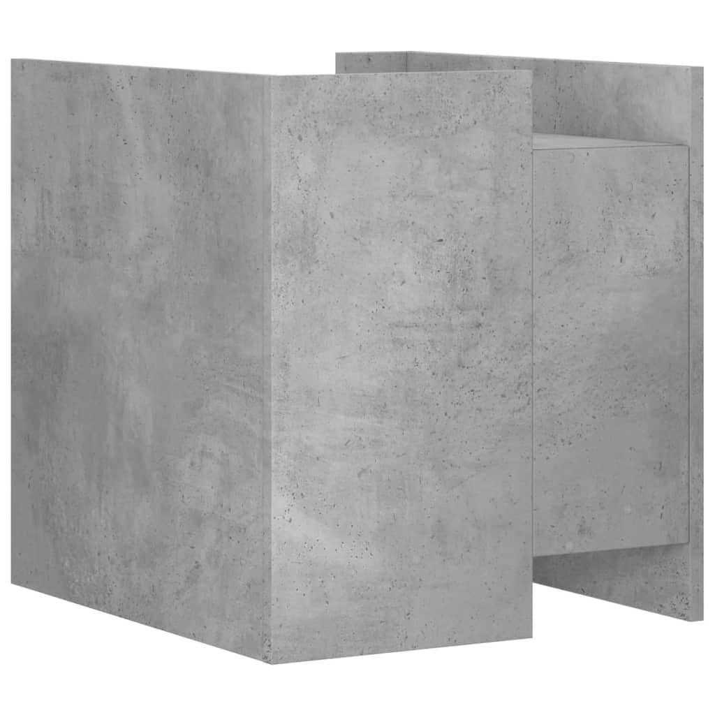 Noptieră, gri beton, 45x50x50 cm, lemn prelucrat GartenMobel Dekor