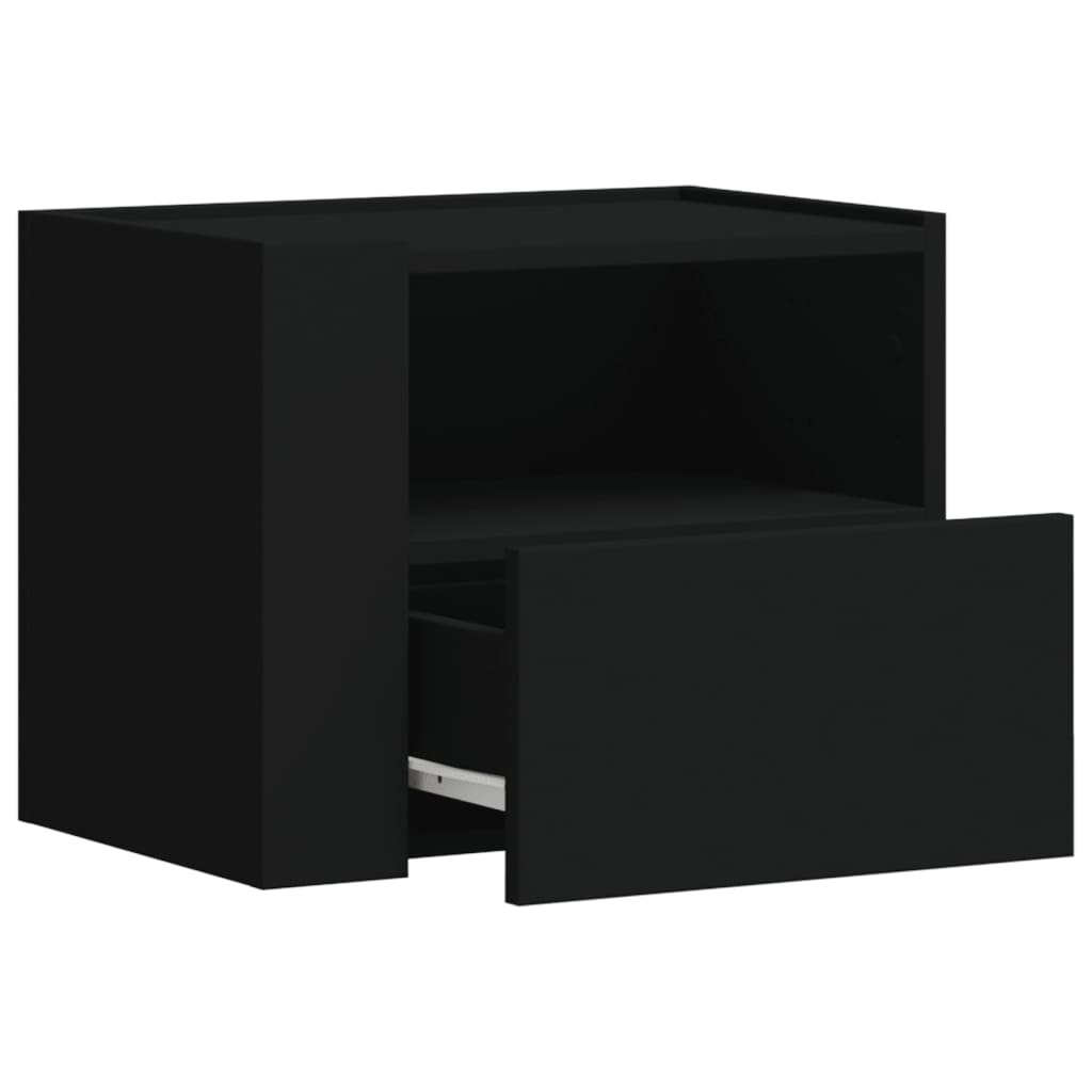 Noptieră de perete, negru, 45x30x35 cm GartenMobel Dekor