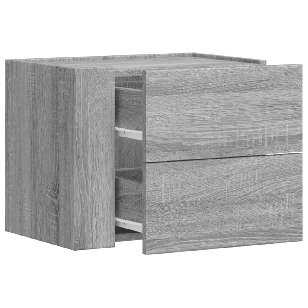 Noptiere de perete, 2 buc., gri sonoma, 45x30x35 cm GartenMobel Dekor