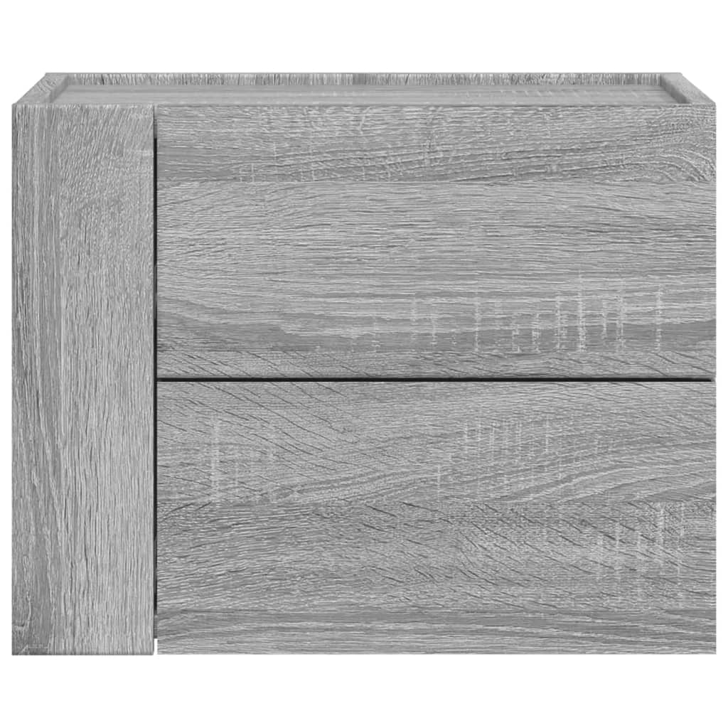Noptiere de perete, 2 buc., gri sonoma, 45x30x35 cm GartenMobel Dekor