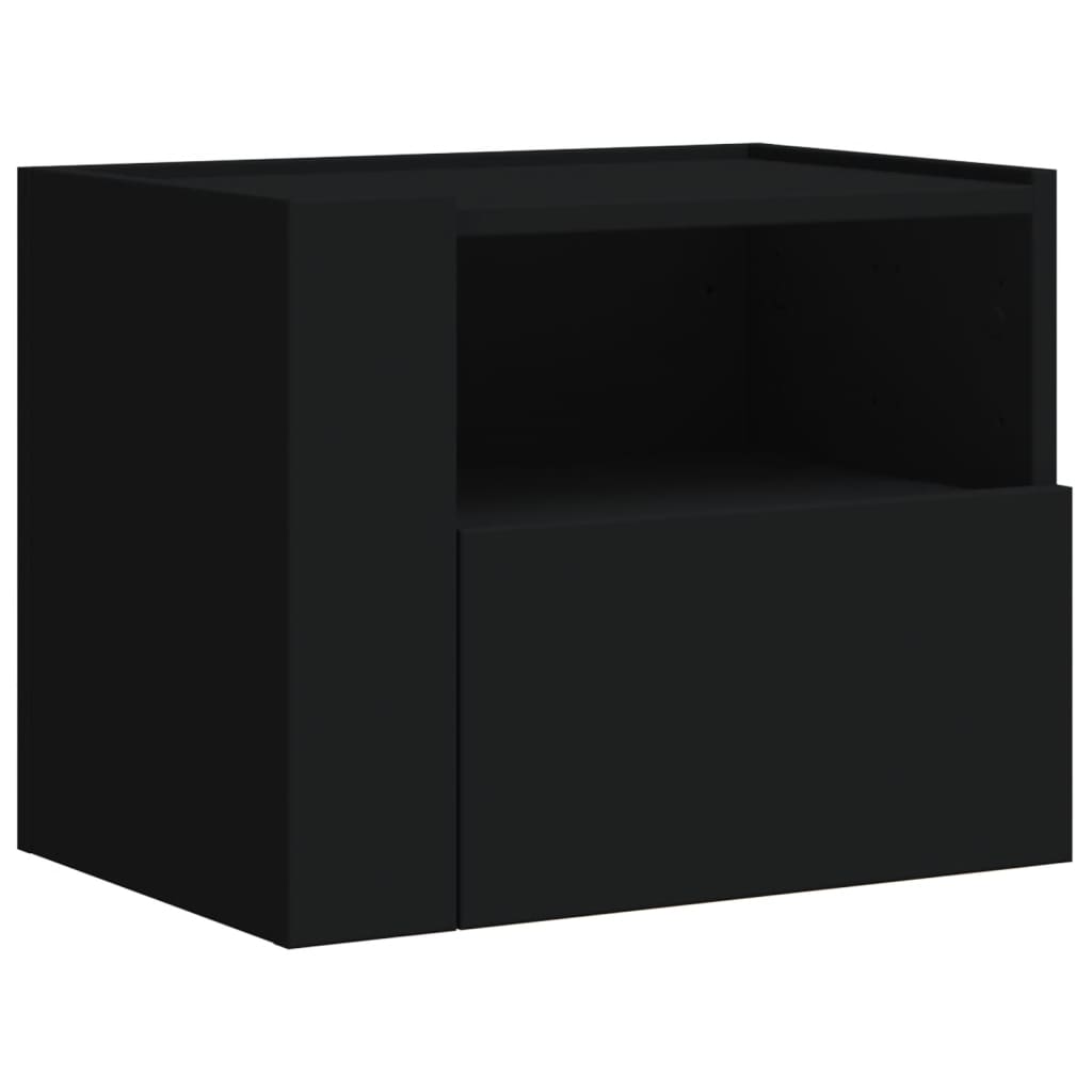Noptiere de perete, 2 buc., negru, 45x30x35 cm GartenMobel Dekor