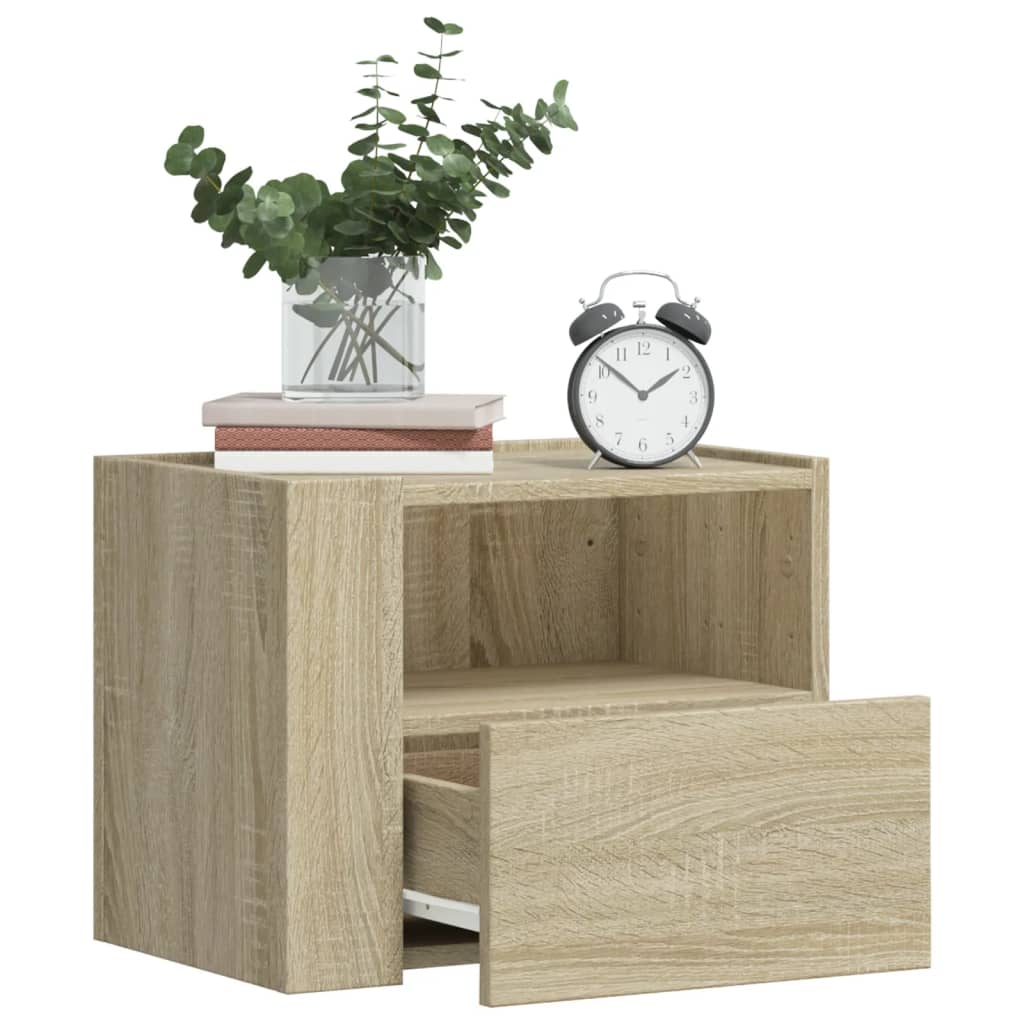 Noptiere de perete, 2 buc., stejar sonoma, 45x30x35 cm GartenMobel Dekor