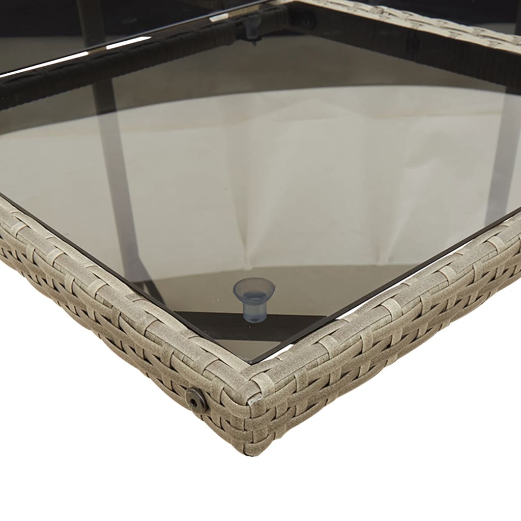 Set mobilier de grădină cu perne, 5 piese, gri, poliratan GartenMobel Dekor