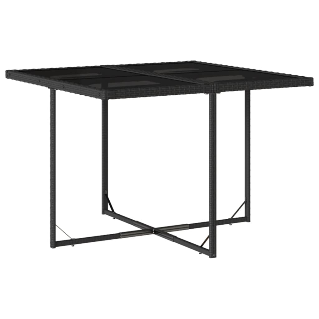 Set mobilier de grădină cu perne, 5 piese, negru, poliratan GartenMobel Dekor