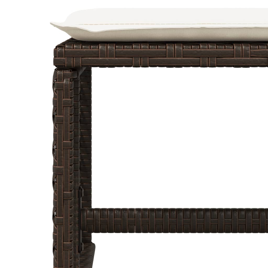 Set mobilier de grădină cu perne, 11 piese, maro, poliratan GartenMobel Dekor