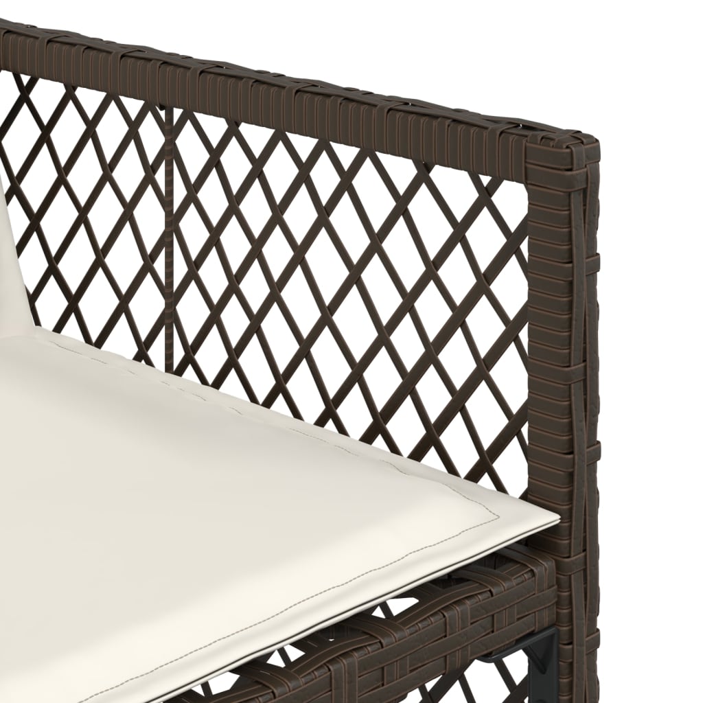 Set mobilier de grădină cu perne, 9 piese, maro, poliratan GartenMobel Dekor