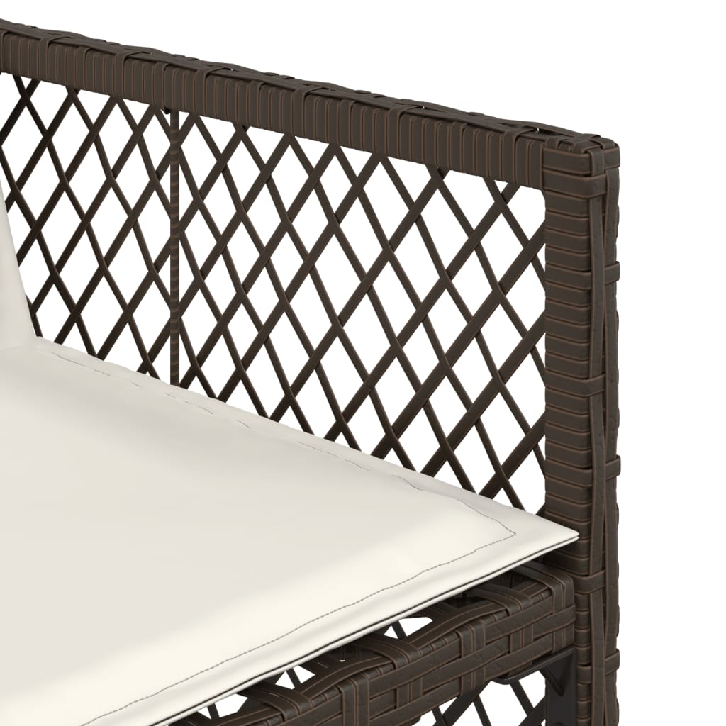 Set mobilier de grădină cu perne, 9 piese, maro, poliratan GartenMobel Dekor