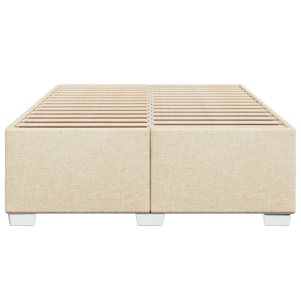 Cadru de pat, crem, 140x190 cm, material textil GartenMobel Dekor