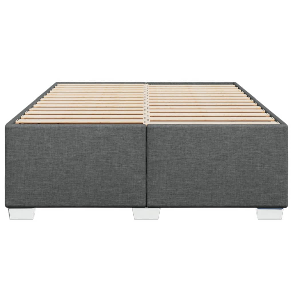 Cadru de pat, gri închis, 140x190 cm, material textil GartenMobel Dekor