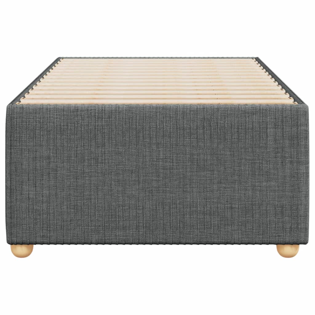 Cadru de pat, gri închis, 90x190 cm, material textil GartenMobel Dekor