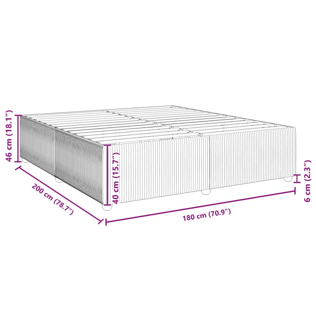 Cadru de pat, roz, 180x200 cm, catifea GartenMobel Dekor