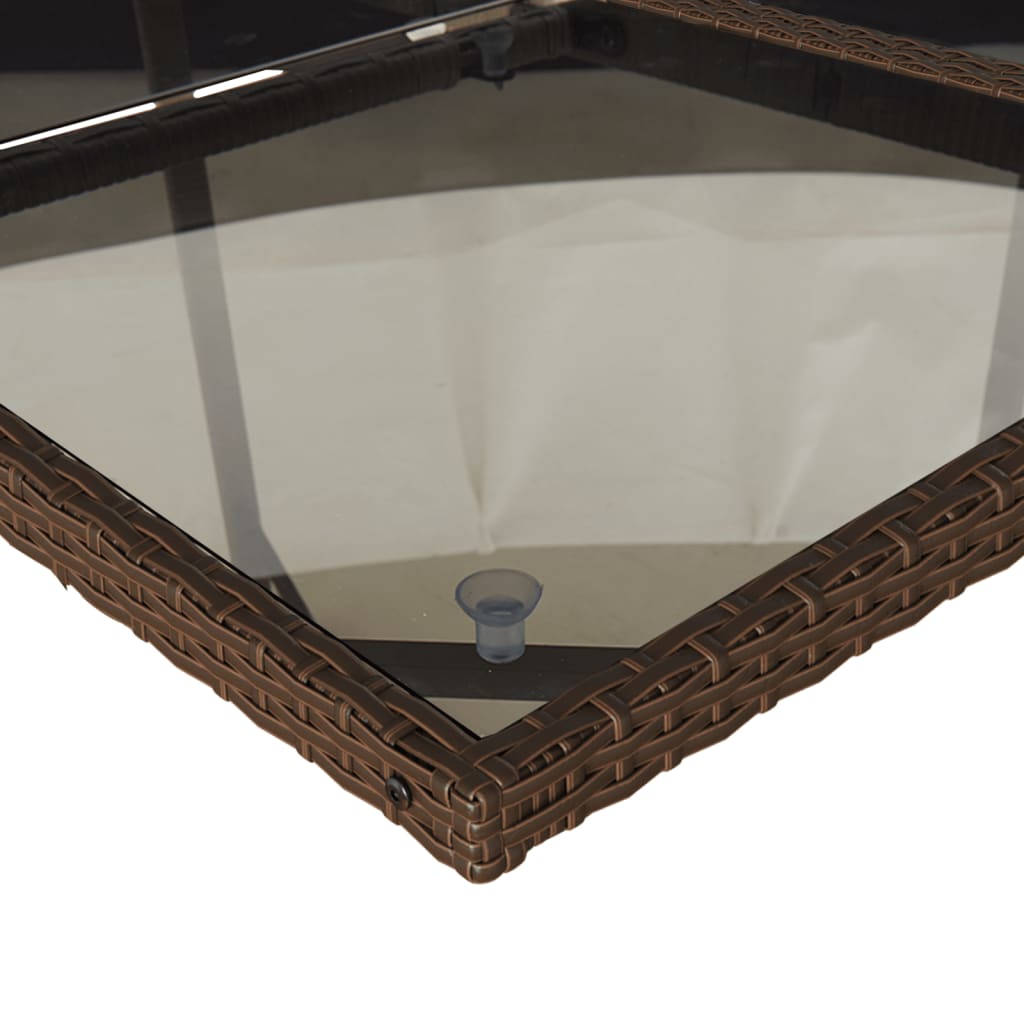 Set mobilier de grădină cu perne, 11 piese, maro, poliratan GartenMobel Dekor