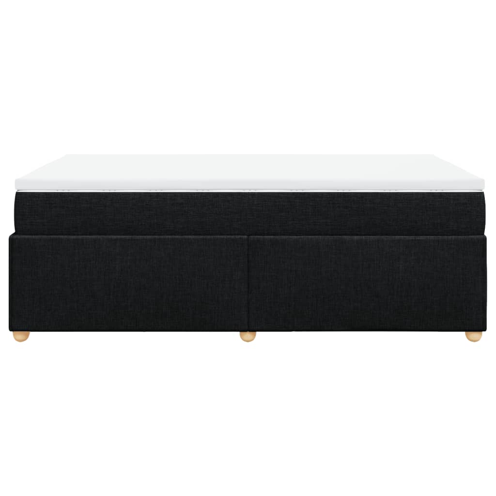 Pat box spring cu saltea, negru, 120x200 cm, textil GartenMobel Dekor