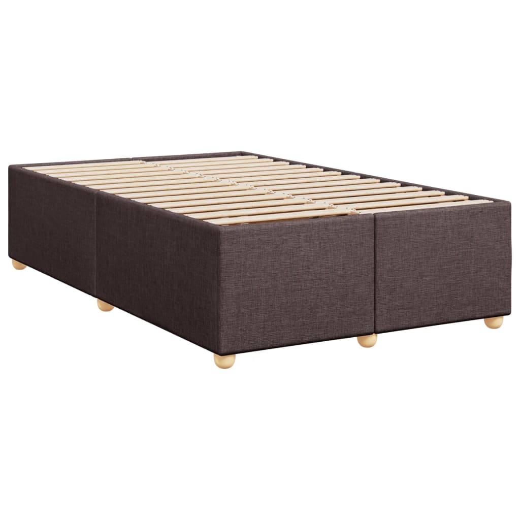 Pat box spring cu saltea, maro închis, 120x200 cm, textil GartenMobel Dekor