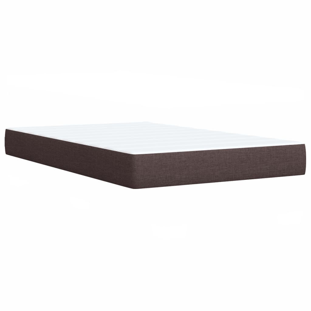 Pat box spring cu saltea, maro închis, 120x200 cm, textil GartenMobel Dekor