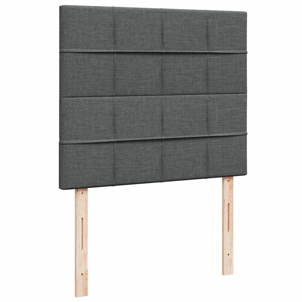 Pat box spring cu saltea, gri închis, 120x200 cm, textil GartenMobel Dekor