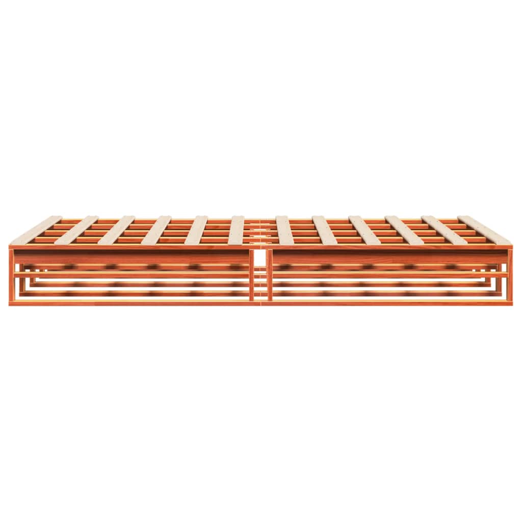 Cadru de pat, maro ceruit, 120x190 cm, lemn masiv de pin GartenMobel Dekor