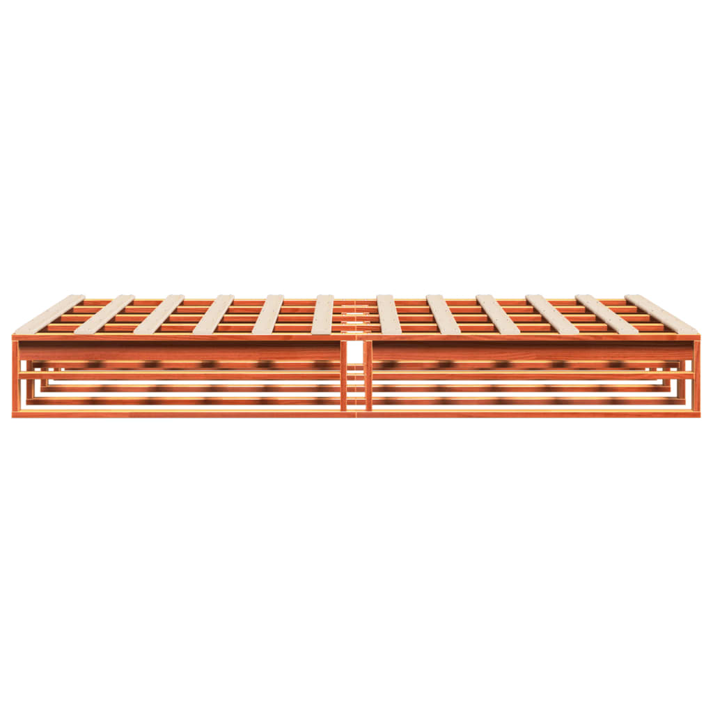 Cadru de pat, maro ceruit, 140x190 cm, lemn masiv de pin GartenMobel Dekor