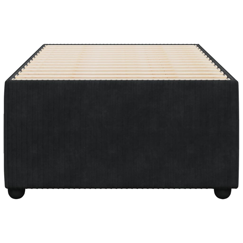 Cadru de pat, negru, 90 x 200 cm, catifea GartenMobel Dekor