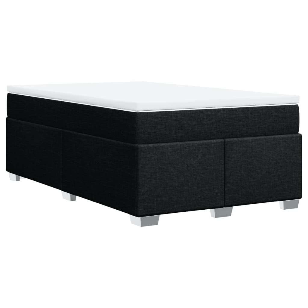 Pat box spring cu saltea, negru, 120x190 cm, catifea GartenMobel Dekor