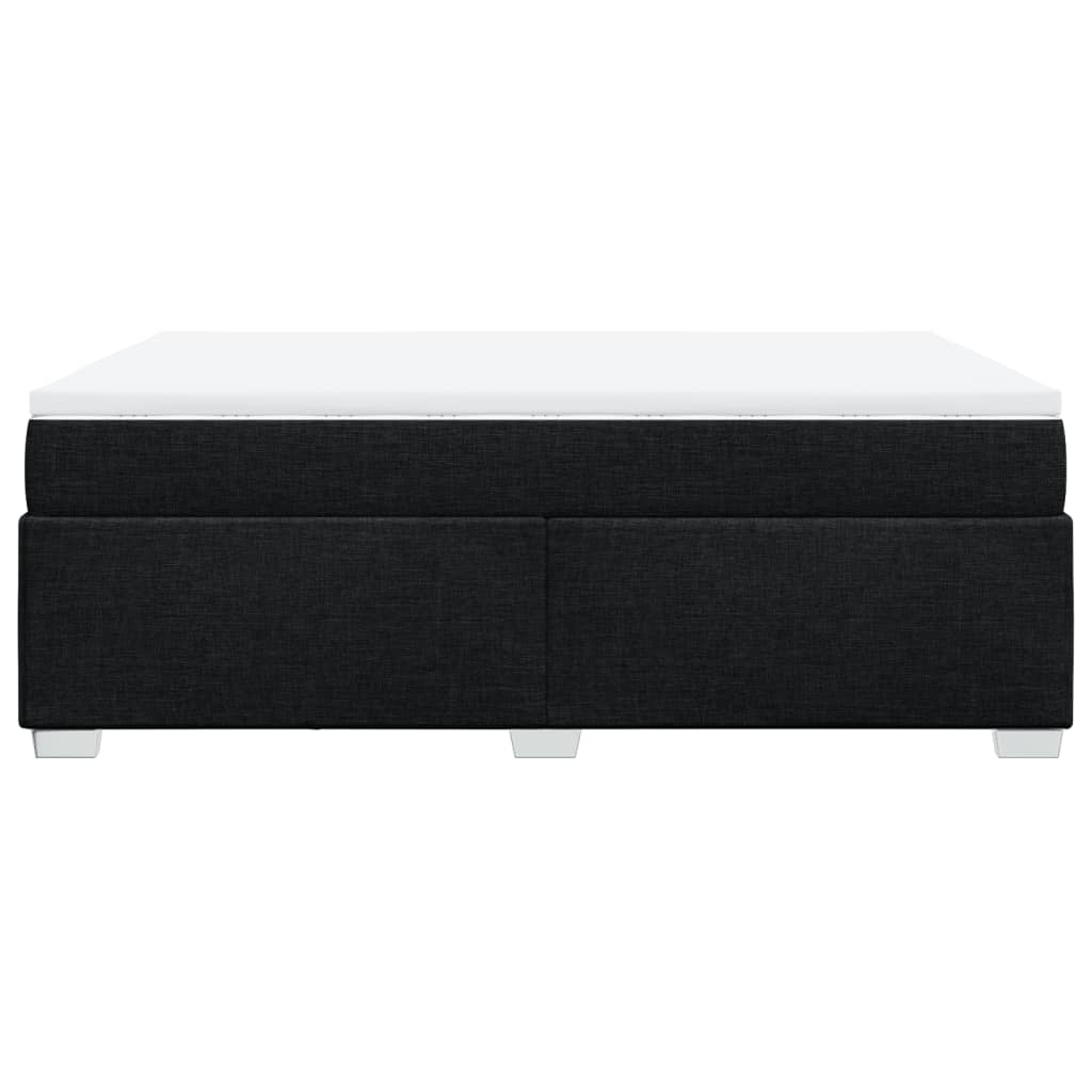 Pat box spring cu saltea, negru, 140x200 cm, textil GartenMobel Dekor