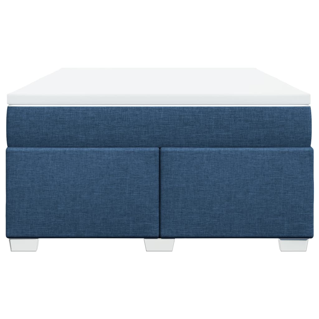 Pat continental cu saltea, albastru, 140x200cm, material textil GartenMobel Dekor