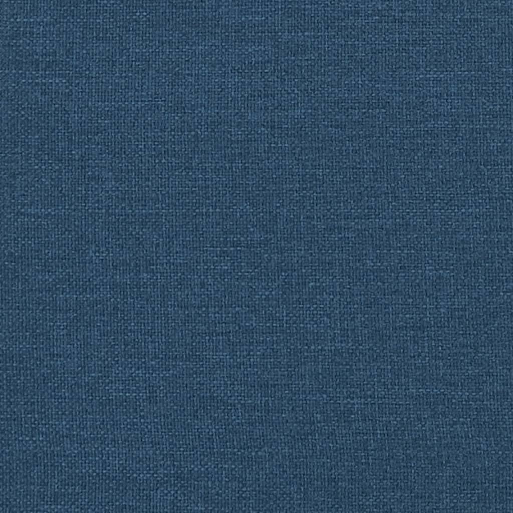 Pat continental cu saltea, albastru, 140x200cm, material textil GartenMobel Dekor