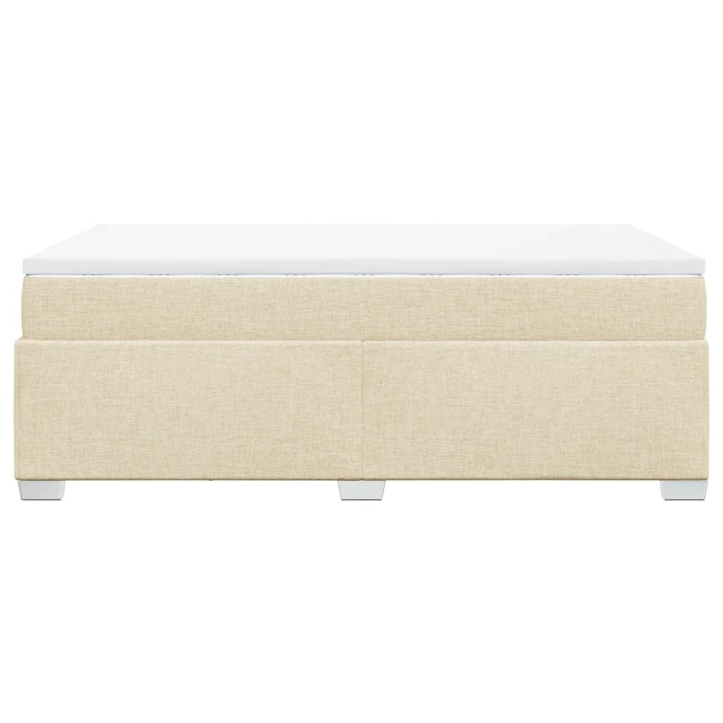 Pat continental cu saltea, crem, 120x190 cm, textil GartenMobel Dekor