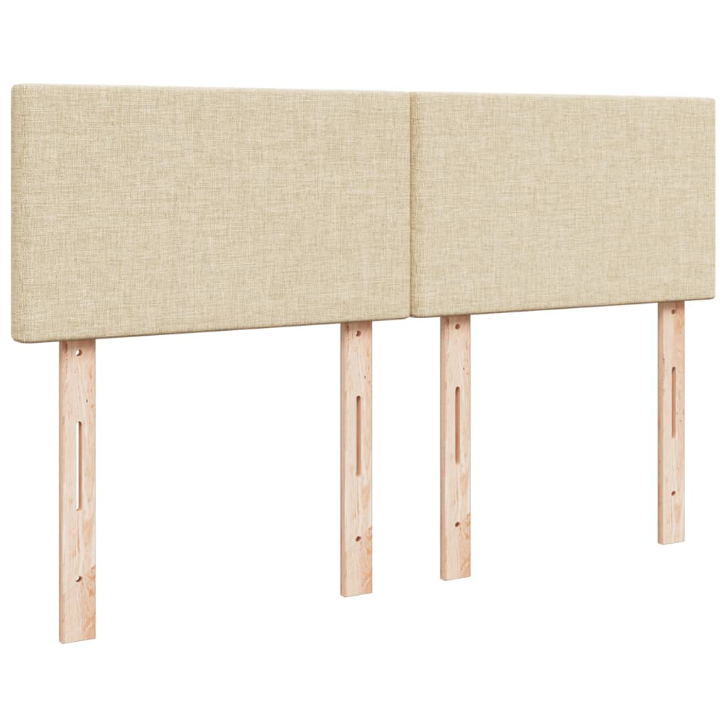 Pat box spring cu saltea, crem, 160x200 cm, material textil GartenMobel Dekor