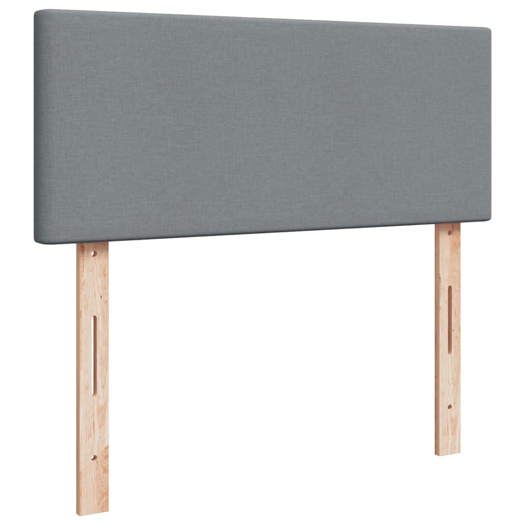 Pat continental cu saltea, gri deschis, 120x200 cm, textil GartenMobel Dekor