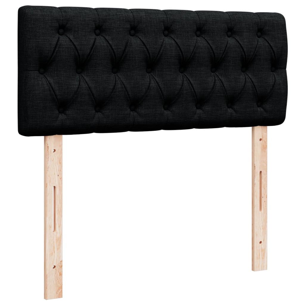 Pat box spring cu saltea, negru, 120x190 cm, catifea GartenMobel Dekor