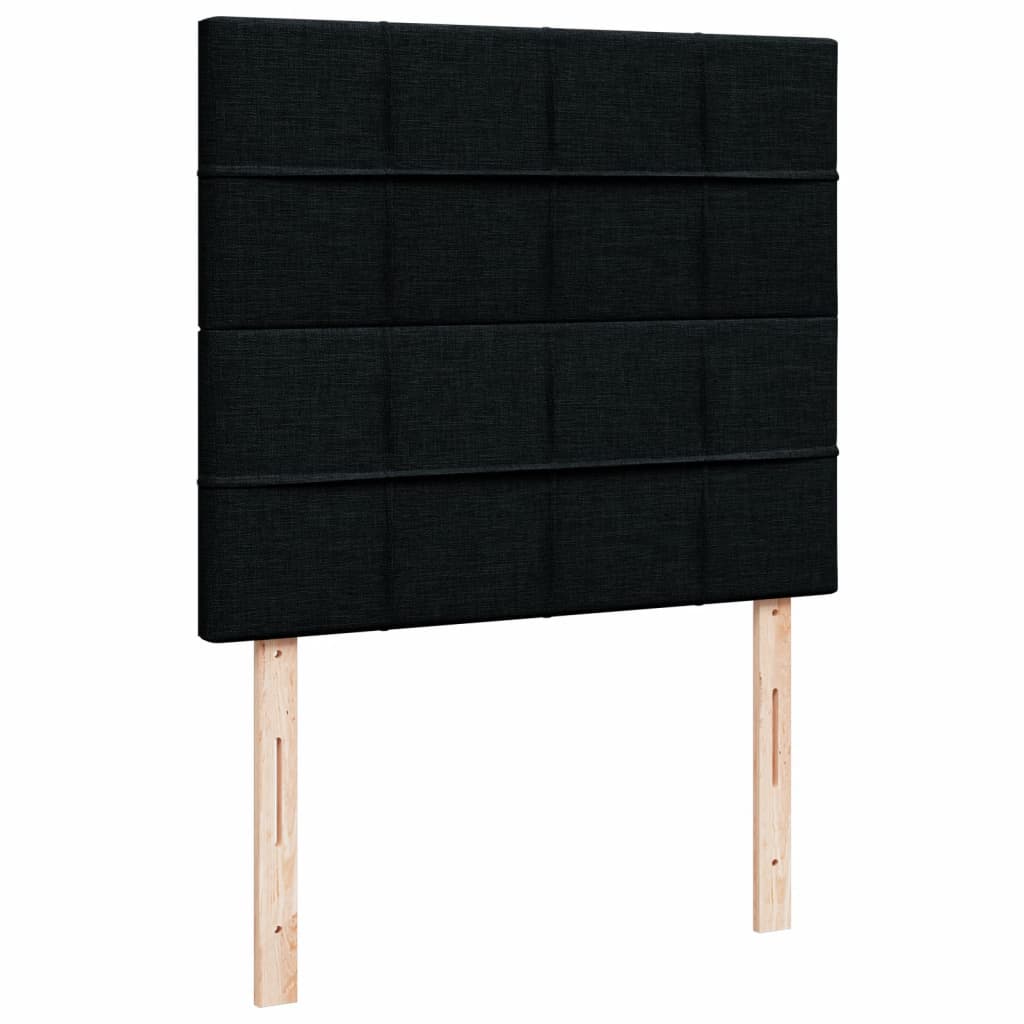 Pat box spring cu saltea, negru, 120x190 cm, catifea GartenMobel Dekor