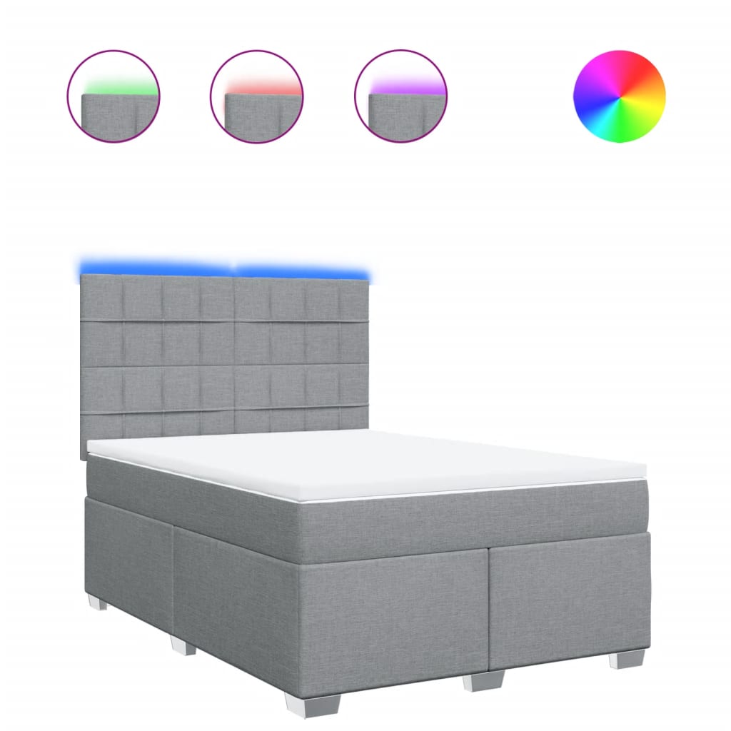 Pat continental, gri deschis, 140x200 cm, material textil GartenMobel Dekor