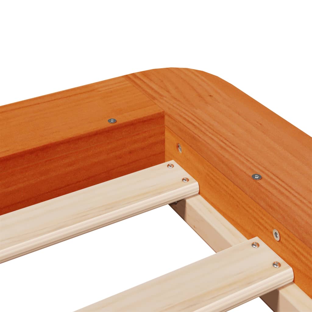 Cadru de pat, maro ceruit, 100x200 cm, lemn masiv de pin GartenMobel Dekor